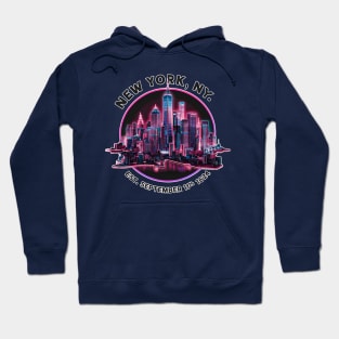 New York city, New York Souvenir Vintage Nostalgic Cityscape tee Hoodie